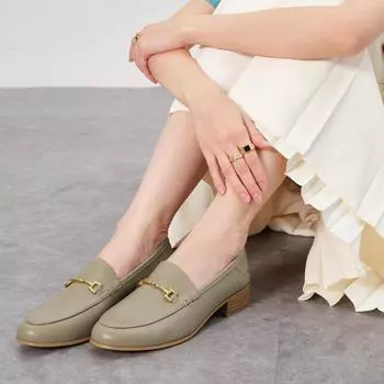 Классические удобные туфли-лоферы с одной педалью и пряжкой для верховой езды, женские туфли для поездок на работу 35