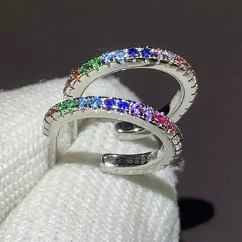 Классические ювелирные изделия милой огранки, настоящее серебро 925 пробы, несколько драгоценных камней, 5А, циркон, популярные женские свадебные серьги-гвоздики, подарок золотой