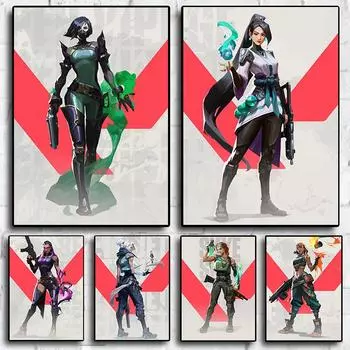 Классические видеоигры Valorant, персонажи аниме, фотографии для гостиной, домашний декор, холст, картина, печать, постеры, подарок 21x30cm No Frame
