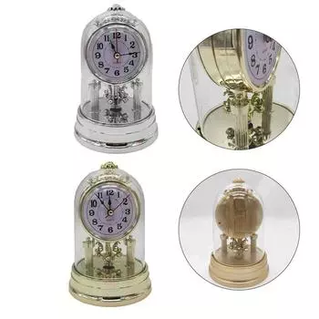 Классические винтажные часы в европейском стиле, настольные антикварные часы с маятником и перезвоном золотой