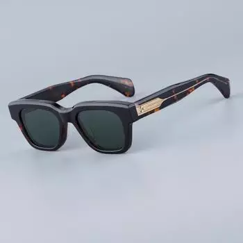 Классические винтажные солнцезащитные очки Fellini квадратные ацетатные мужские и женские 148 ширина ручной работы дизайнерские брендовые очки с футляром &As picture