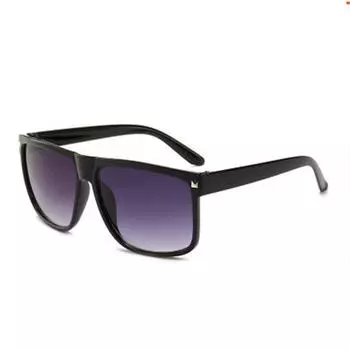 Классические винтажные солнцезащитные очки с заклепками, модные очки для путешествий на открытом воздухе чёрный