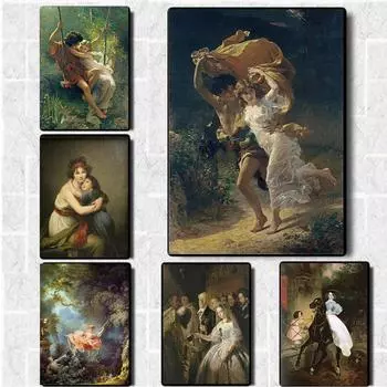 Классические всемирно известные картины, модный постер для ресторана, офиса, настенная картина на холсте, постер, картина без рамки 21*30cm No Frame