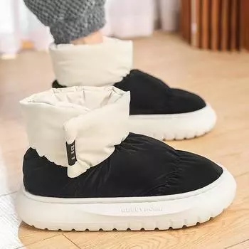 Классические высококачественные зимние ботинки для родителей и детей с подошвой MD, милые теплые ботинки из хлопка для девочек, мужские водонепроницаемые ботинки 33-44 33 синий