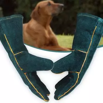 Классические защитные перчатки для домашних животных с защитой от укусов, перчатки для пчеловодства, сверхдлинные защитные перчатки против царапин для собак, кошек, птиц, змей, ящериц, для обучения купанию