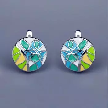 Классические женские серьги круглые зеленые эпоксидные серьги в форме листа, эмалированные ювелирные изделия ручной работы, свадебные серьги, женские серьги зелёный