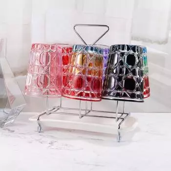 Классический 1 шт. 320 мл хрустальный стакан для виски, клетчатый, с гравировкой ручной работы, цветной, для бренди, бокал для вина, стеклянный стакан для спиртных напитков 301-400ml