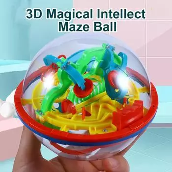 Классический 3D волшебный интеллект-лабиринт, детская игрушка, IQ баланс, магнитный шар, мраморная игра-головоломка для детей и взрослых, рождественский подарок