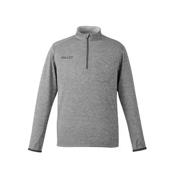 Классический Aira II Zip с длинным рукавом MIV01980 Heather Gray XL [Millet] для мужчин (НОВЫЙ ЛОГОТИП)