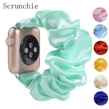 Классический эластичный ремешок Scrunchie для apple watch 5 band 44 мм 40 мм женский ремешок для часов браслет для серии 5 4 3 для iwatch band 38 мм 42 мм 38 38MM or 40MM