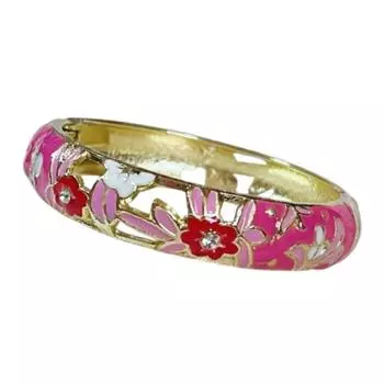 Классический эмалированный полый браслет с цветком, китайский женский браслет на руку, подарки для женщин и девочек Style G