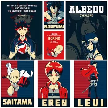 Классический аниме-персонаж, постер, эстетическая белая бумага, цитаты о дзюдзюцу кайсэн хайкю, постеры и принты, домашний декор, украшение комнаты, фреска 30x21cm