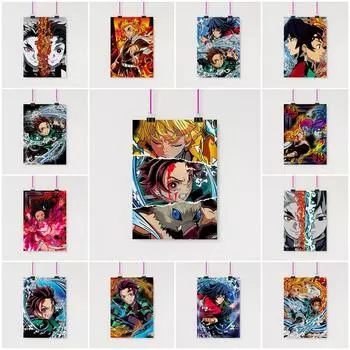 Классический аниме убийца демонов плакат печать DIY ретро комната кафе 21cm30cm NoFrame