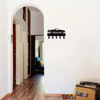 Классический автомобильный держатель для ключей, металлическая настенная вешалка, настенные крючки, вешалка для пальто, крючок для стены, винтажный домашний декор, акцент светло-серый