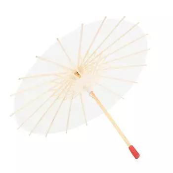 Классический белый цвет DIY бумажный зонтик зонтик Свадебная вечеринка Декор Фото Опора (29,5 см) 29.5cm