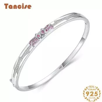 Классический браслет из стерлингового серебра 925 пробы с цирконием, ювелирные изделия, геометрические бусины, браслеты-цепочки, модный изысканный свадебный подарок для подруги, женщин серебряный