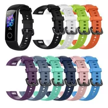Классический браслет на замену для Honor Band 5 4, силиконовый ремешок для часов