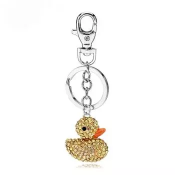 Классический брелок в виде желтой утки, подвеска для украшения сумки для девочки, изысканные подвесные аксессуары для автомобиля, небольшие подарки