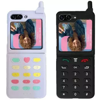 Классический чехол для телефона с 3D милой антенной Game Boy, геймпадом в стиле ретро для Samsung Galaxy Z Flip5 Flip 5 4 3, жесткий пластиковый силиконовый чехол For Samsung Z Flip 3