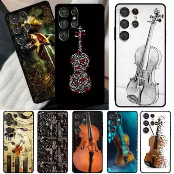 Классический чехол с музыкальными нотами для скрипки для Samsung Galaxy S22 S21 Ultra Note 20 S8 S9 S10 Note 10 Plus S20 FE S21 FE Galaxy S8