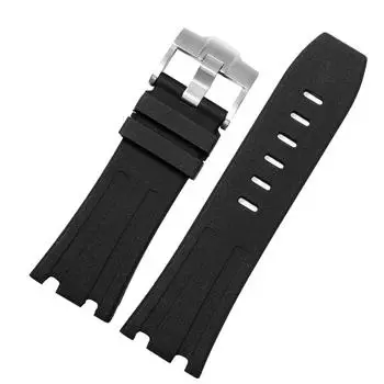 Классический черный ремешок для часов Audemars и Piguet Royal Oak Strap FOR AP 15710 26470 резиновый ремешок для часов с пряжкой-пряжкой, силиконовый ремешок 28 мм 28mm