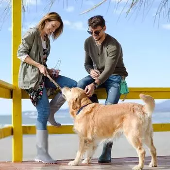 Классический держатель для сумки-лакомства для собак, переноска для прогулок, сумка для лакомств для дрессировки на открытом воздухе, сумка для щенков, свободные руки, затягивающийся шнурок