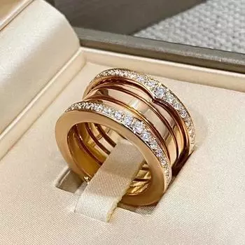 Классический дизайн 925 стерлингового серебра инкрустированное бриллиантами цилиндрическое кольцо-пружинка для мужчин и женщин модные роскошные трендовые парные украшения 6