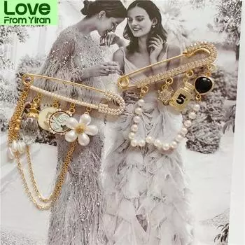 Классический дизайн Камелия кисточки жемчужный цветок брошь номер 5 броши булавки для женщин люксовый бренд