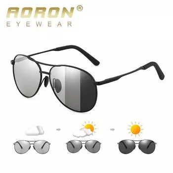 Классический дизайн, мужские фотохромные поляризационные солнцезащитные очки, уличные антибликовые очки UV400 для вождения, спортивные солнцезащитные очки для бега, рыбалки