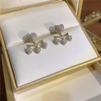 Классический дизайн, ослепительные серьги-гвоздики в форме сердца для женщин, кристаллы из австрийского романтического женского стиля, вневременные ювелирные изделия