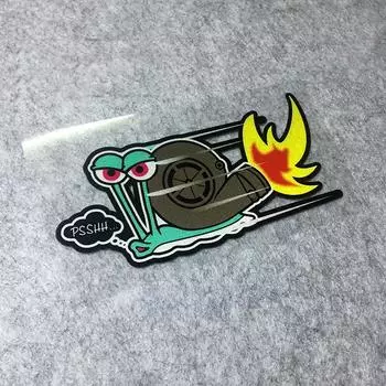 Классический дизайн, забавная наклейка на турбину в форме улитки, гоночная наклейка, украшение для автомобиля 12cm x 6cm