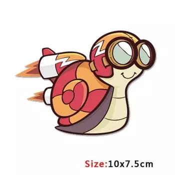 Классический дизайн, забавные наклейки PSSHH Snail Turbo, виниловые наклейки для мотокросса, светоотражающие гоночные наклейки, украшение для автомобиля 12cm x 6cm