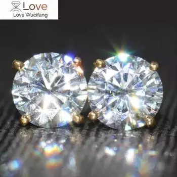 Классический дизайн женские серьги-гвоздики 2 цвета круглые циркониевые серьги для пирсинга невесты свадебные помолвочные украшения