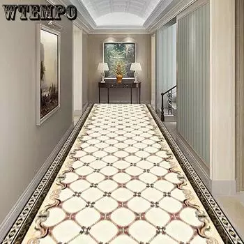 Классический европейский ковер для прихожей, домашний декор, коридор, проход, вечеринка, свадьба, противоскользящие длинные коврики, моющиеся W80*H100CM
