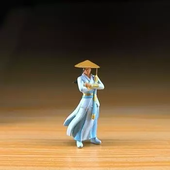 Классический фехтовальщик масштаб 1/64 2,8 см фехтовальщик чай домашнее животное бонсай в китайском стиле микро пейзаж цветочный горшок украшение ZE176