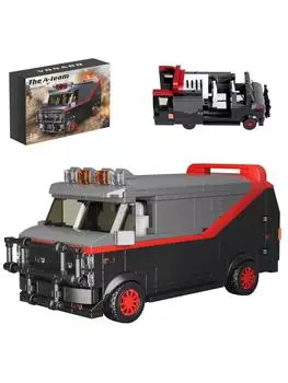 Классический фильм A-Teamed Van Car Building Blocks Speed Champion Special Car Vehicle Model Truck Bricks Toys Gift