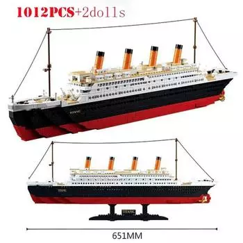 Классический фильм «Титаник», большой круизный корабль RMS, модель лодки, строительные блоки, городские друзья, фигурки Джека Роуза, технические кирпичи, детские игрушки