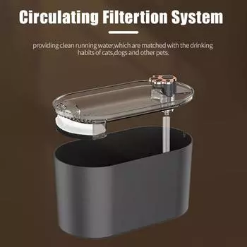 Классический фонтан для питья кошек, автоматический фильтр со светодиодной подсветкой, умный, антисухой, с функцией USB, электрический, бесшумный, 3 л, фонтан для питья кошек, товары для животных