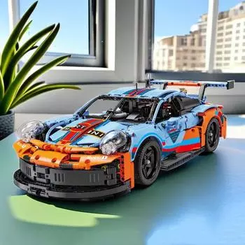 Классический гоночный спортивный автомобиль 1680 шт. строительные блоки игрушки обучающие DIY гоночный кирпичный автомобиль случайные стили подарки для детей
