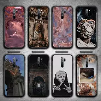 Классический художественный чехол для телефона Xiaomi Redmi 8A 9 K30 Pro 9A Note 8T Note 8 9 Pro TPU мягкий силиконовый черный чехол Redmi note 8T