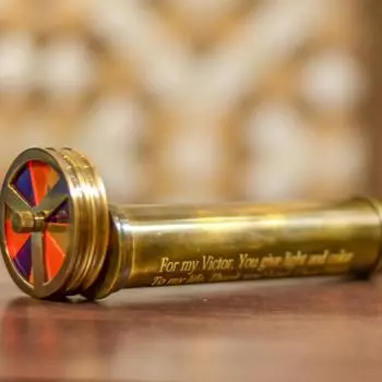 Классический калейдоскоп, многоцветный калейдоскоп, гравированный свадебный подарок, креативный индивидуальный подарок, идея подарка