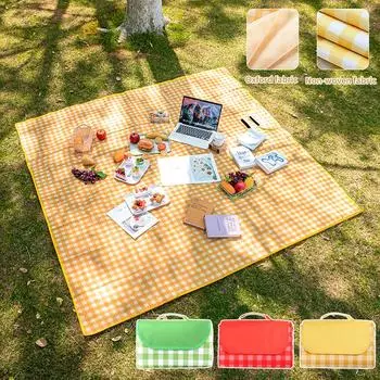 Классический клетчатый коврик для кемпинга, уличный семейный водонепроницаемый коврик для пикника, походный и туристический складной коврик для хранения, кемпинговый коврик, принадлежности для пикника и лагеря S 100x150cm