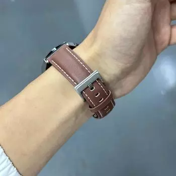 Классический кожаный ремешок без зазоров для Samsung Galaxy Watch 6/5/4 40 мм 44 мм 5Pro 45 мм Band для часов 6/4 Classic 47 43 мм 46 42 мм Bracelet Galaxy Watch 6 5 4