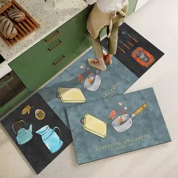 Классический кухонный коврик для ног, нескользящий кухонный коврик, длинный бархатный ковер, мягкий моющийся коврик для ванной, кухонные принадлежности tapis 40x60cm