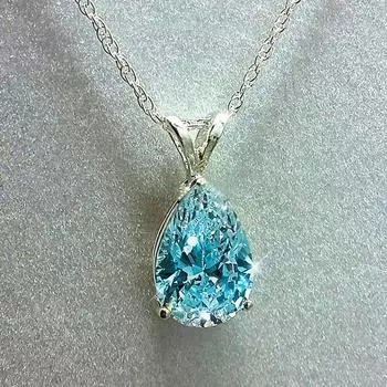 Классический кулон-капля, ожерелье, женское свадебное ожерелье для банкета, рождественский подарок белого золота