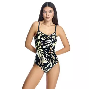 Классический купальник с круглым вырезом W240381 Женский 46-100 C чёрный