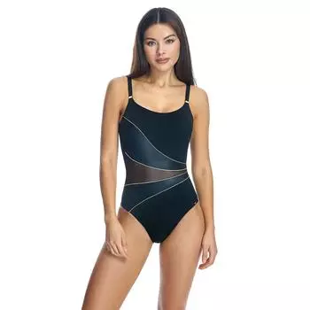 Классический купальник с круглым вырезом W241781 Женский 42-90 C чёрный