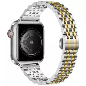 Классический металлический ремешок для Apple Watch UItra 49 мм 10 9 8 7 45 мм 46 мм сменный ремешок для часов iWatch Series 6 5 4 SE ремешок 44 мм 42 мм ремешок For 38mm-40mm-41mm серебряный
