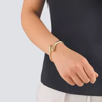 Классический модный открытый металлический браслет-кольцо