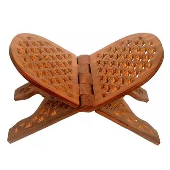 Классический Молодежный Дизайн Джали Складная Подставка/Держатель/Упор/Подставка для Книг для Дома/Рабочего Пространства/Религиозных Мест (Коричневый, 15 дюймов)